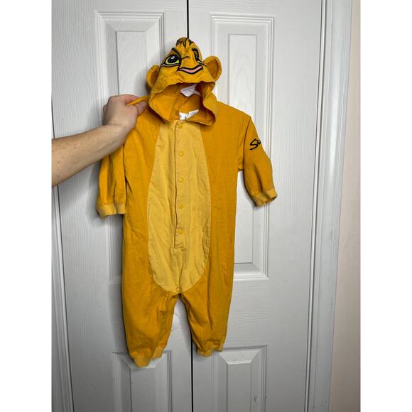 VINTAGE The Disney Store Simba Infant One Piece Hooded Outfit Size 18 Months